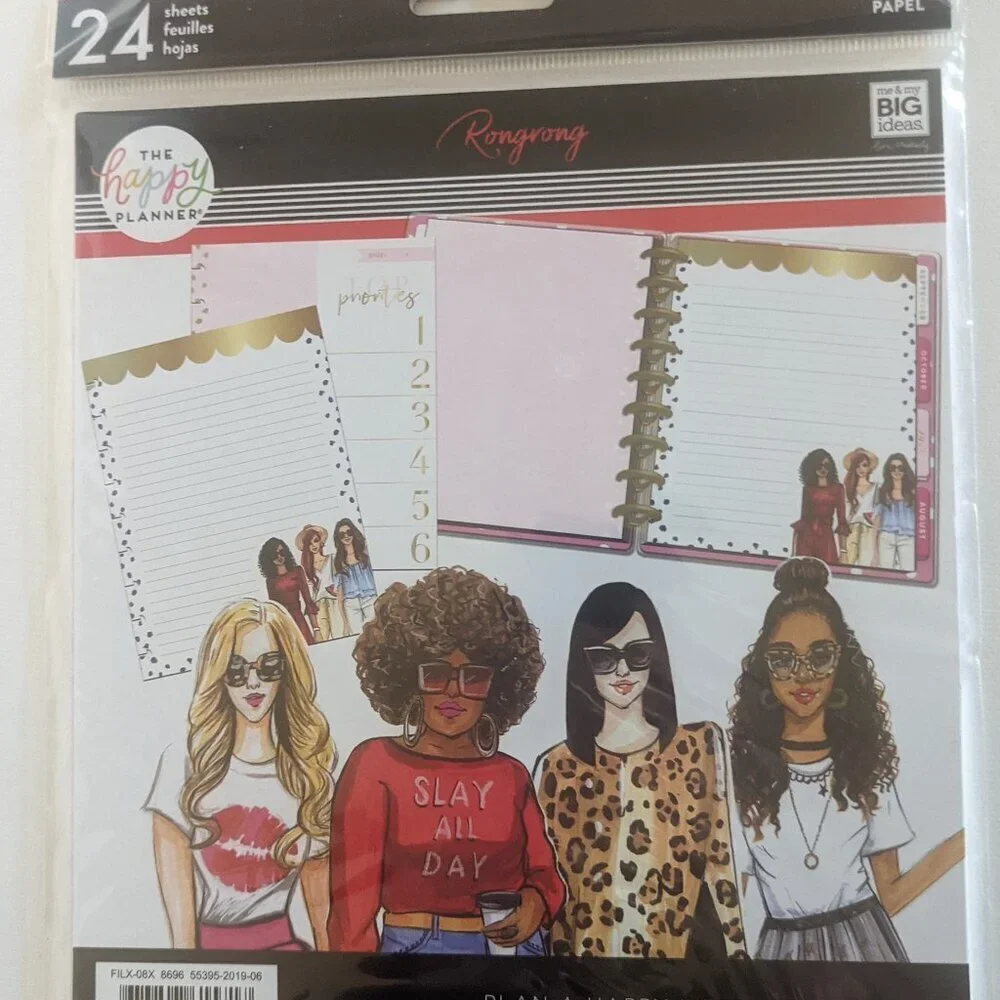 NWT Happy Planner Gold Rong Rong 24pg Classic Fashion Paper Pack Priorities NEW
